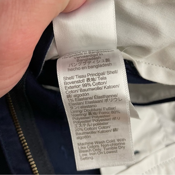 J. Crew Factory Men’s 9” Flex Chino Short Navy Size 33 New - Picture 4 of 7